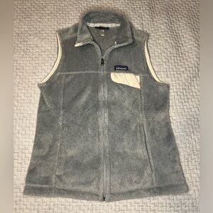 Patagonia Gray Sherpa Vest Full Zip Size M
